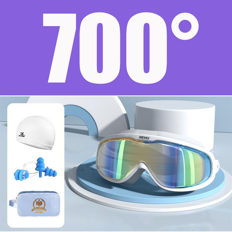 Myopie-Verschreibung -1,5 ~ -8,0 Grad Wasserdichte Anti-Beschlag-Silikon-Schwimmbrille mit Ohrstöpseln