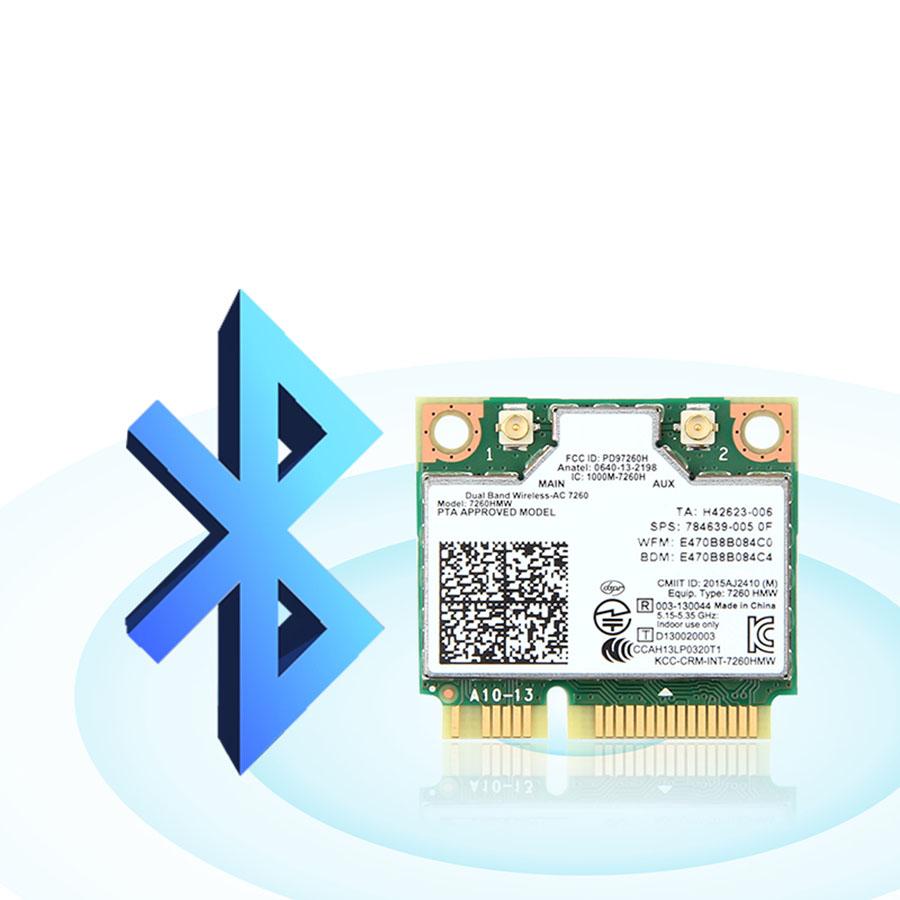 Dual Band 7260HMW 7260AC Wireless Mini PCI-E Wi-Fi Network Card, Bluetooth 4.0, Up to 867Mbps (5Ghz) + 300Mbps (2.4Ghz)