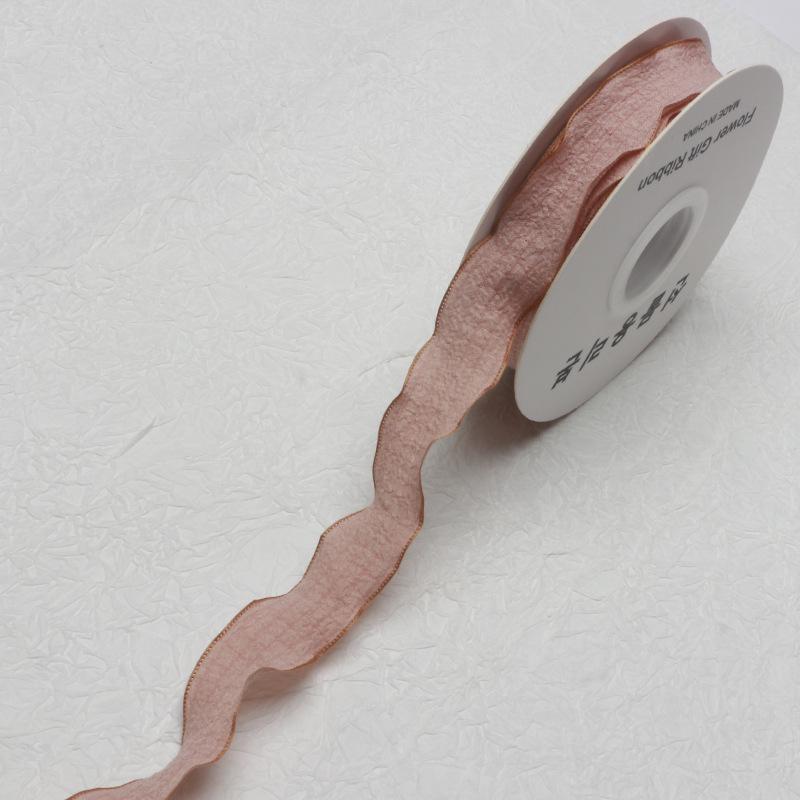 2.5cm Pleated Lace Fishtail Organza Ruffle Ribbon for DIY Gift Decoration