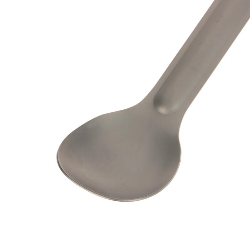 Cuillère à long manche pour le camping Acier inoxydable léger Résistance à la corrosion Spork/cuillère Portable Pique-nique Camping Vaisselle pour le dîner