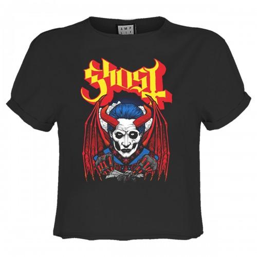 Amplified Womens/Ladies Demonic Ghost Crop Top