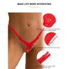 Comeondear Sexy Panty Women Mini Red Thongs Sex Erotic High Elastic Female Underwear Diamonds Hollow G-strings See Through Brief