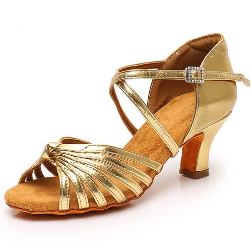 Latin Dance Shoes for Women and Adults, 7.5cm High Heels, Soft Soles, National Standard Dance Shoes, Suitable for All Seasons