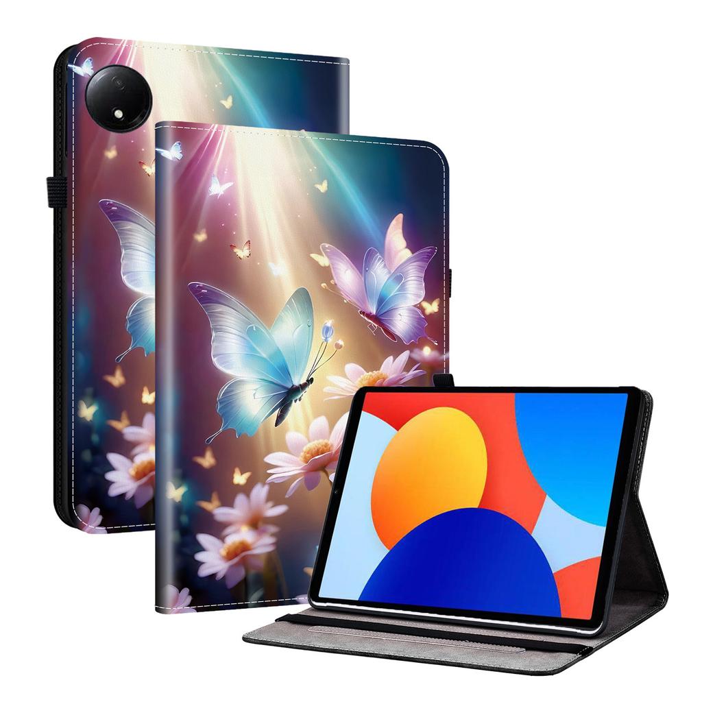 Capa de Tablet de Couro PU para Xiaomi Redmi Pad SE 8.7 - 11 Estilos! Durável, com 2 compartimentos para suporte, porta-lápis e compartimentos para cartões, capa traseira de TPU flexível