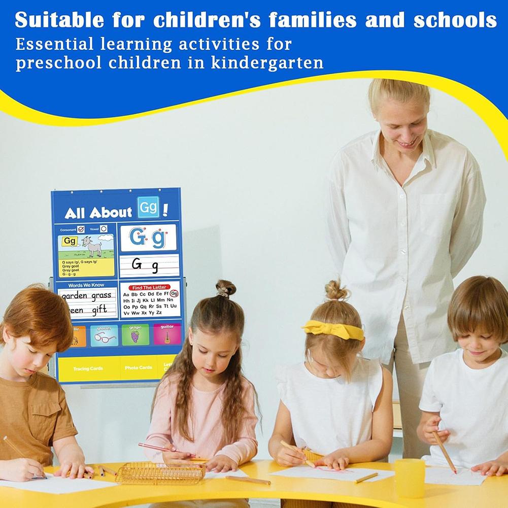

Alphabets Learning Pocket Chart Letter Recognition Tool Letter Tracing Supports Early Literacy /Interactive Aid China Mainland