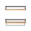 Wall Shelves Artiss 2X Floating Brackets Towel Rail Rack Diy Mount