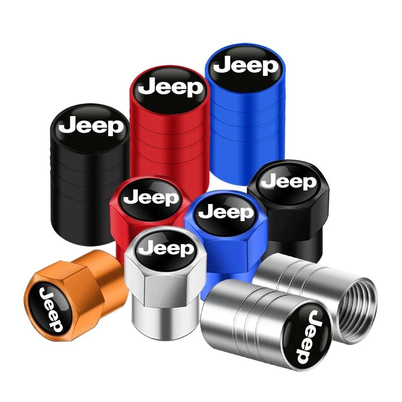 4pezzi Tappi Valvole Pneumatici Ruote Auto in Metallo Copri Stelo Accessori Per Jeep Cherokee Wrangler Compass Patriot Renegade
