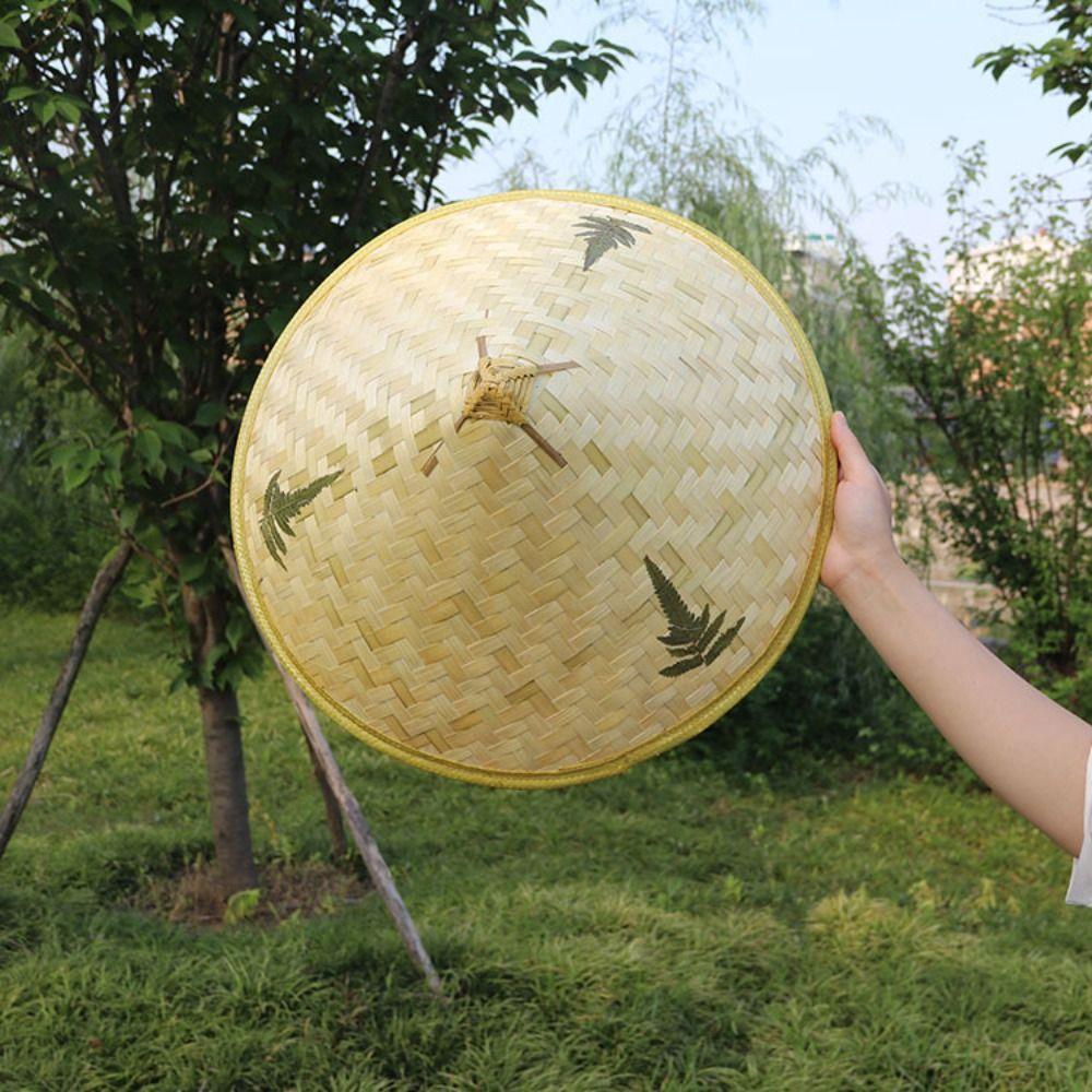 Sunscreen Natural Bamboo Hats Adjustable Mexican Dance Hat Party Sun Hats  Children Kids Outdoor