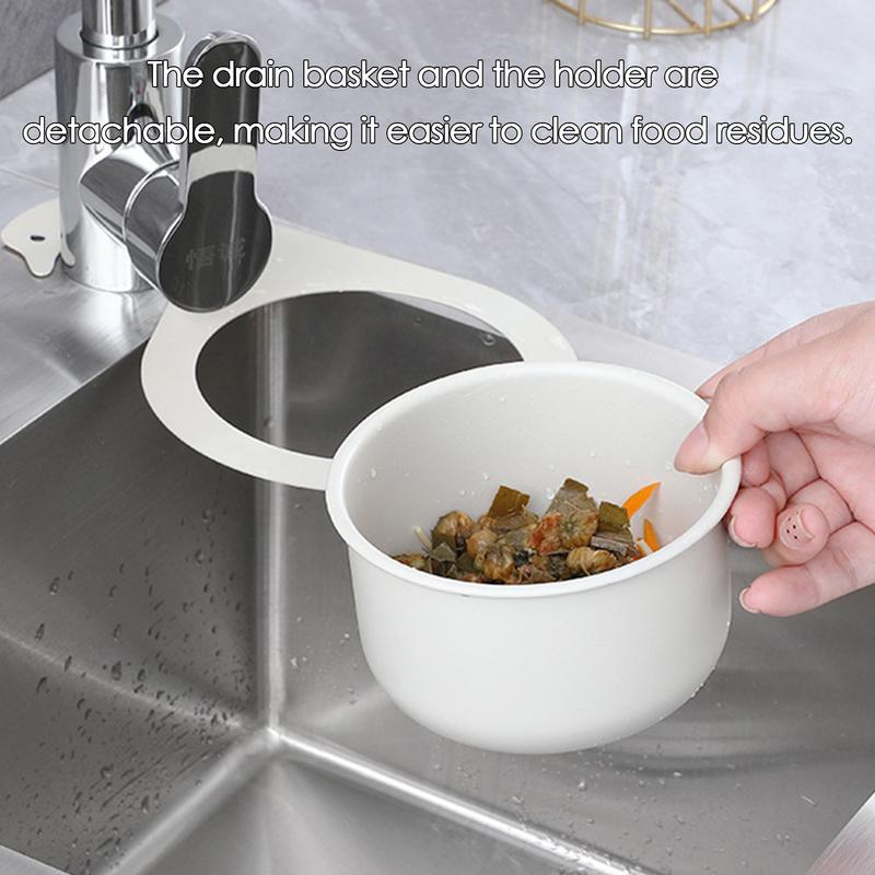 Filterkorb für die Küchenspüle aus Edelstahl mit Schwanenmotiv, spezieller Filterkorb für die Küchenspüle, zum Aufhängen, Abtropfgestell, Küchenbedarf