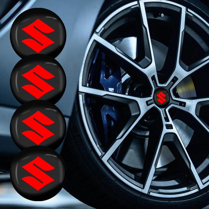 Hot 4Pcs 56/60MM Car Wheel Center Hub Caps Logo Cover Accessories For Suzuki Celerio