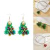 Charming Christmas Tree Earrings Vibrant Handmade Design Ideal For Holiday Gatherings