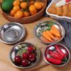 Round Food Snacks Seasoning Dishes Silver Appetizer Condiment Tray Dessert Dish  Vinegar