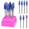 7pcs Ceramic Nail Drill Bits Set Milling Cutter for Manicure Machine Accessories Rotary Burrs Pedicure Cutter for Remove Gel Bit