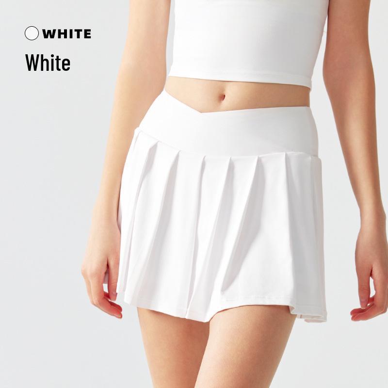 Women's Two-Piece Pleated Yoga and Sports Skirt - Breathable, Comfortable, Anti-Exposure for Tennis, Badminton, Running, and Fitness.