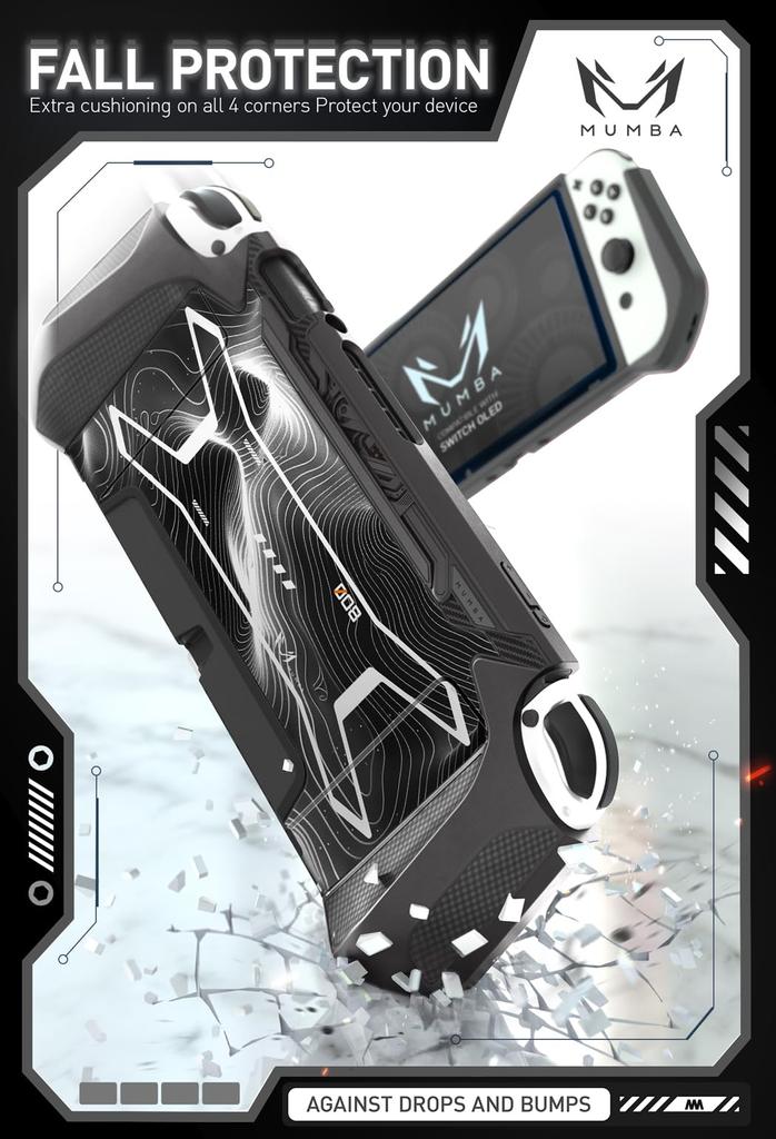 Pouzdro Mumba Nintendo Switch OLED 2021 Organic EL Model TPU Grip Ochranný kryt Dokovatelné příslušenství Kompatibilní s Nintendo Switch OLED a ovladačem