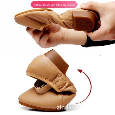 Ballerines souples en cuir de porc pour femmes : un nouveau style pour l'entraînement en danse classique