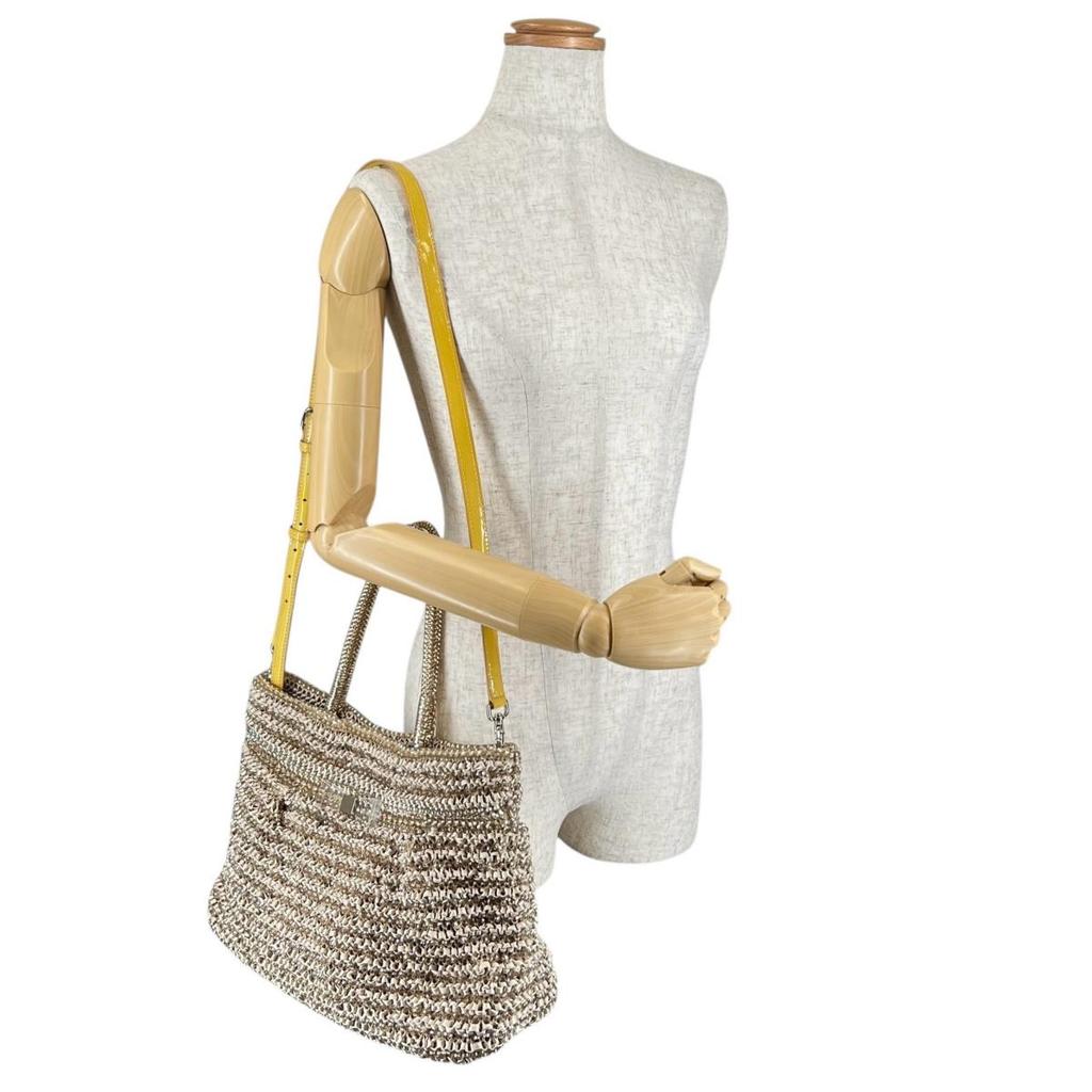 Anteprima Wire Bag Tote Bag Wire Gold X Beige Women Used