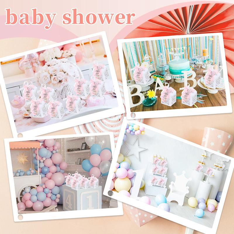 24 Sets Baby Shower Favors Including Cute Angel Keychains, Favor Boxes And Thank You Cards For Baptism Favors, Shower Favors