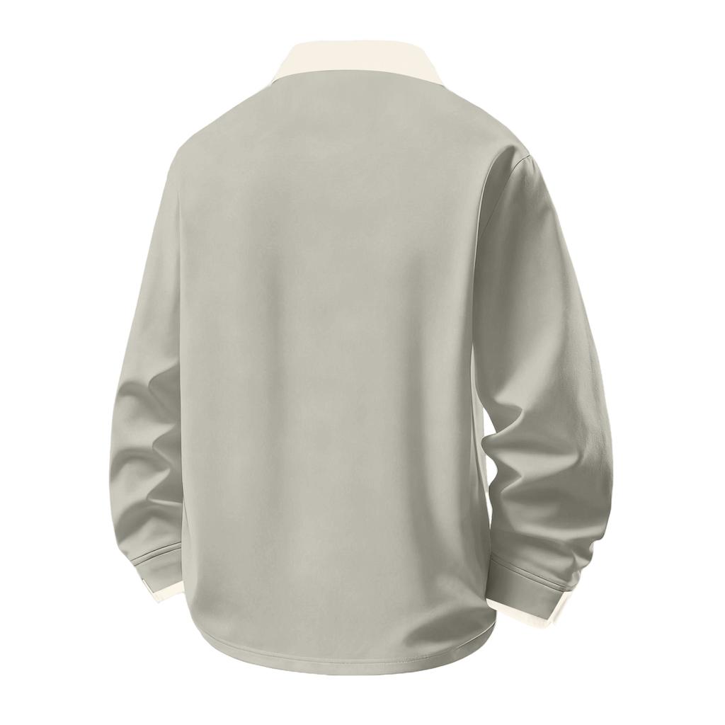 Men's Casual Color-blocking And Patchwork Style Two-piece Hoodie, Men's Loose Lapel Shirt Hoodie