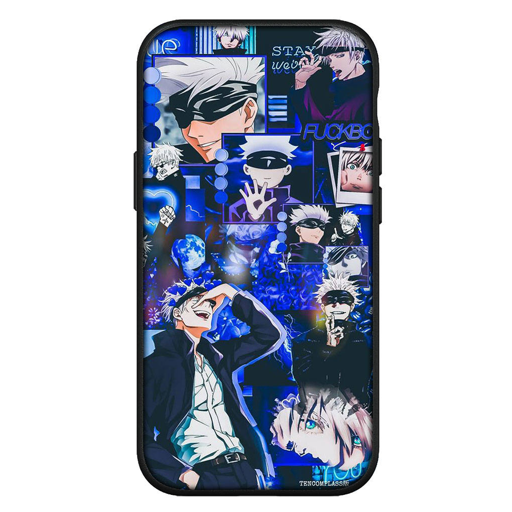 Für iPhone 16 15 Xiaomi Redmi Note 14 13 12 11 Pro Max X 16e Samsung Galaxy S25 S24 S23 Moto OPPO Huawei Jujutsu Gojo Satoru Kaisen Cartoon Handyhülle