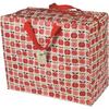 Storage Bag - Jumbo - Vintage Apples - Recycled - Pink, White, Red
