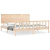 VidaXL Cadre de lit avec tête de lit 200x200 cm bois massif 3193421