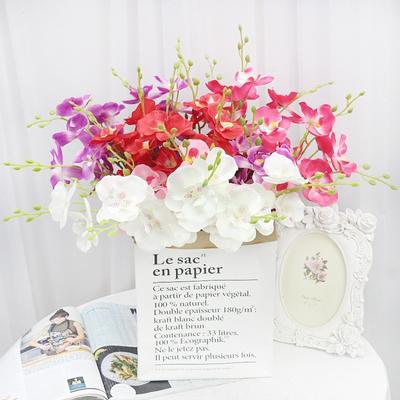 Hodvábna Orchidea Falošné Kvety Umelé Phalaenopsis Simulácia Svadobné Dekorácie Domov Kancelária Stolová Dekorácia