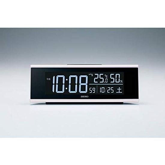 Seiko Clock tabletop alarm radio-controlled digital AC type color LCD Series C3 white body size DL307W