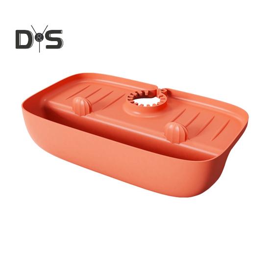 

Коврик для поддона для сбора капель с держателем для губки, универсальный, простая установка, коврик для защиты от брызг кухонной раковины оранжевый