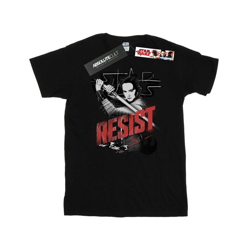 Star Wars Mens The Last Jedi Rey Resist T-Shirt