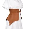 Vintage Skirt Dress Coat Leather Waistband Elastic Corset Band Punk Wide Belts Stretch Cummerbunds