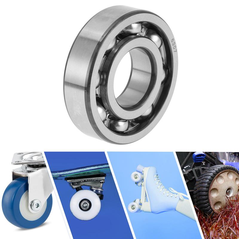 Motoforti 6307 Deep Groove Ball Bearings Lubricated Bearings Open Type 35x80x21mm Silver Tone