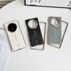 Für Honor Magic V6 V5 V3 Hülle Luxus Veganes Leder Silikon Galvanisiertes Klapphandy Hülle Fingerabdruckresistenter Stoßfänger
