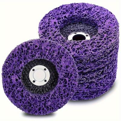 1/2Pcs Coarse Abrasive Poly Strip Discs Remover Wheels for Effortless Grinding & Polishing - Durable PVC/Diamond Construction