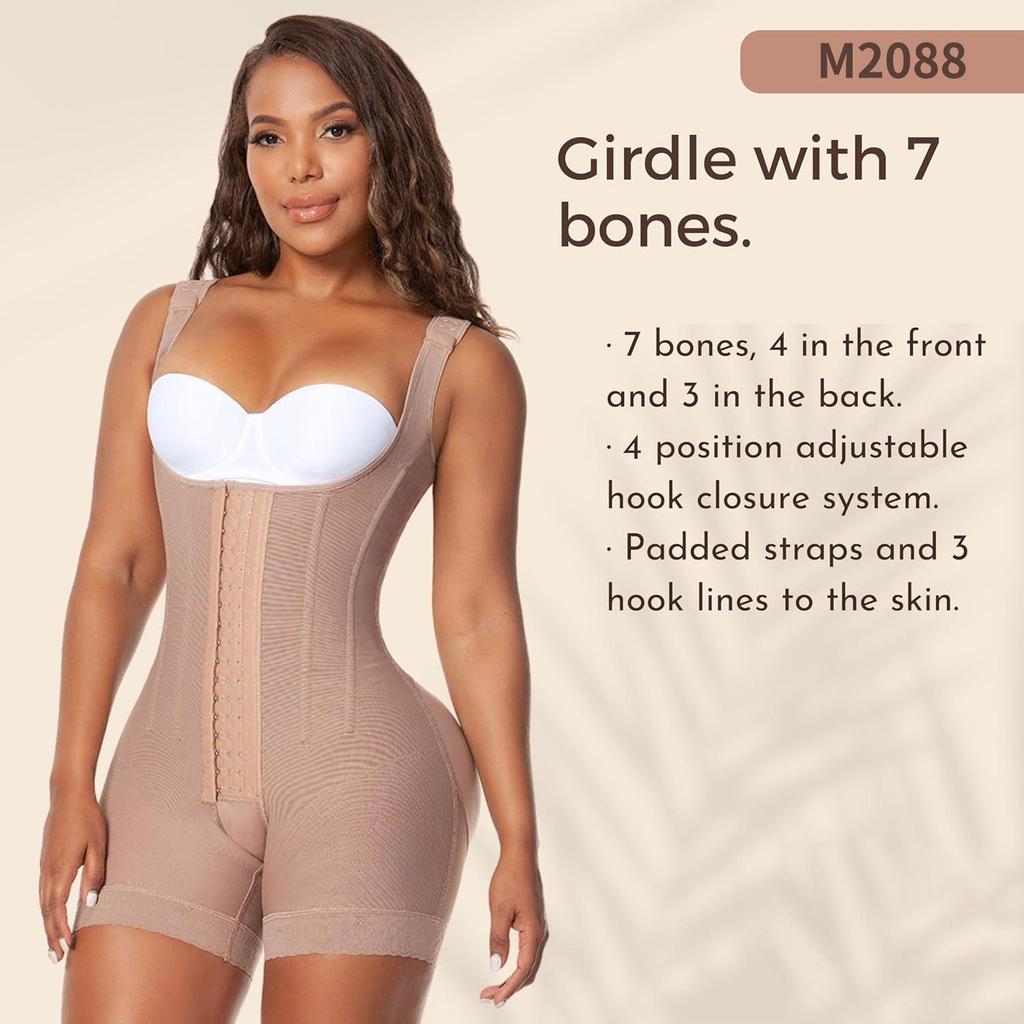 European & American Plus Size Open-Crotch Body Shaper: Hip Lifting, Tummy Control Bodysuit with Row Buckle.