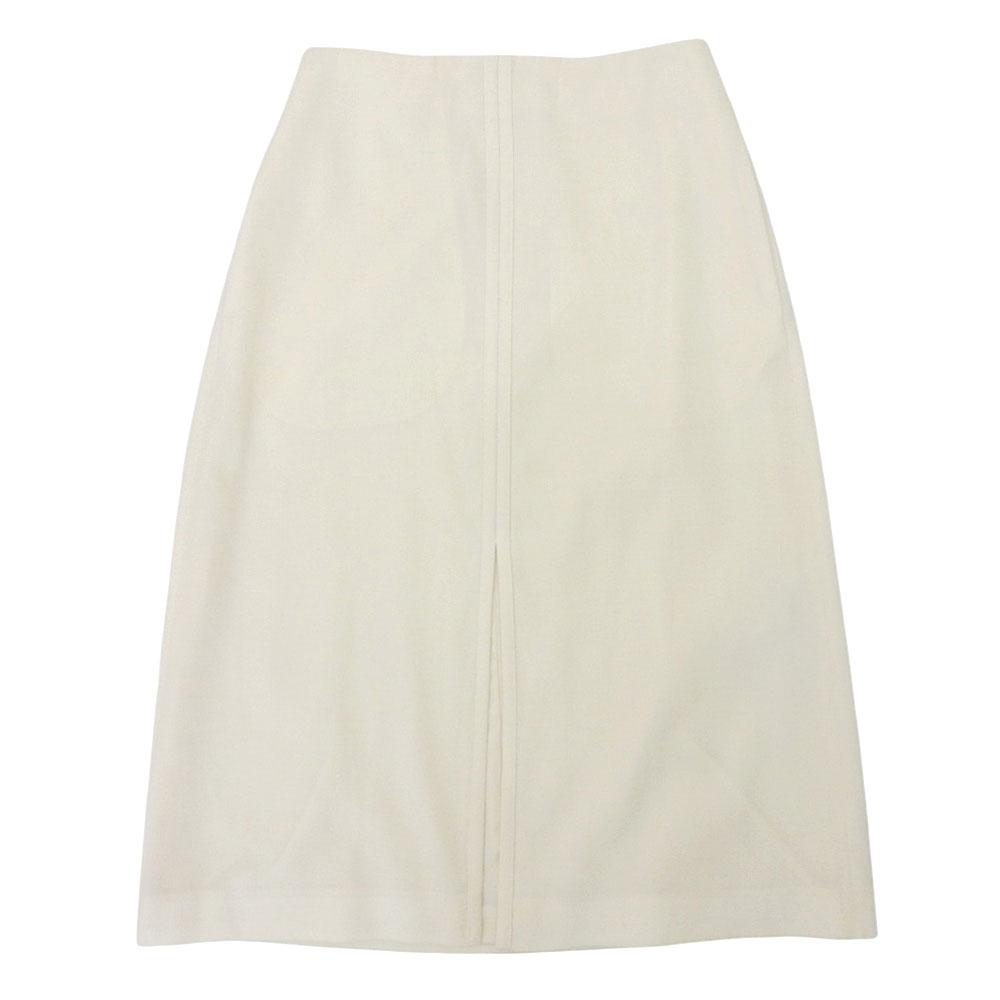 JIL SANDER Beautiful wool front slit skirt for women, Ivory, size 32, 23 years, J52MA0002 skirt 32 IvoryUsed