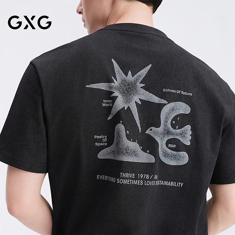 GXG Men s Washed Design Round Neck Short Sleeve T-Shirt XL