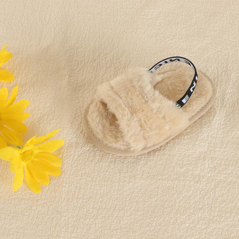 New Elastic Baby Sandals: Furry, Soft-Soled, Perfect for Spring/Summer Walking