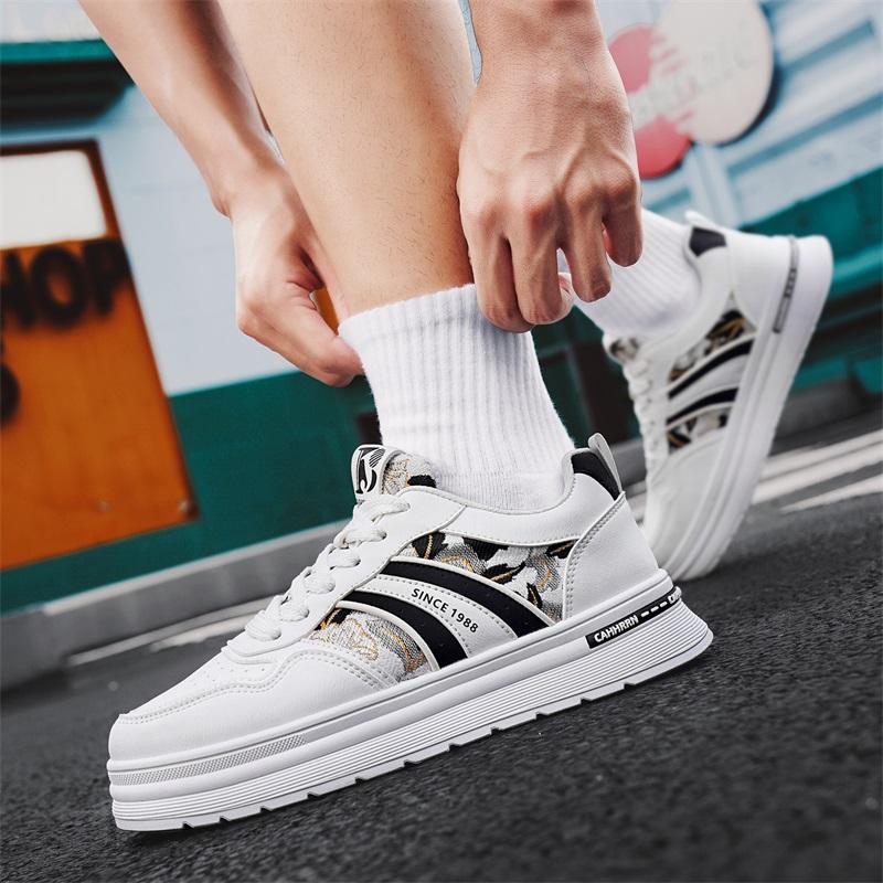 New Men's Classic Fashion Low Top Thick Sole Skateboarding Shoes Comfortable Soft Sole Basketball Sneakers