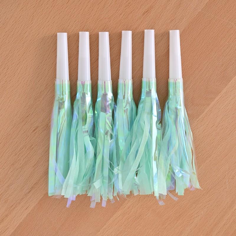 Colorful Tassel Blowing Dragontoy Whistle Birthday Party Wedding Decoration Festival Party Atmosphere Cheering Photography Props
