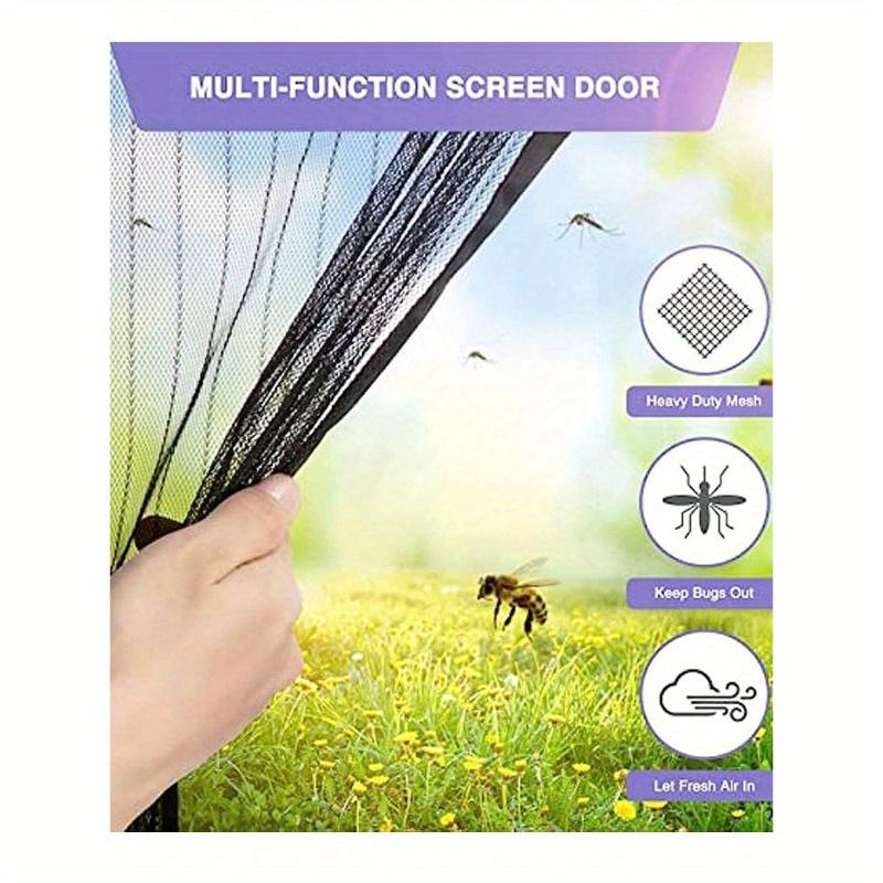 Spring and Autumn Summer Door Curtains Black and White Simple Mosquito-Proof Door Curtain Screen Screen Door Screen Window Automatic Magnetic