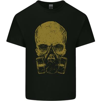 Gold Skull Gas Mask Biker Gothic Mens Light Cotton T-Shirt Unisex T-Shirt