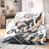 Tanjiro & Nezuko Flannel Blanket Warm,Comfortable,Suitable for Bedrooms,Sofas,Beds,Chairs,Picnics,Travel