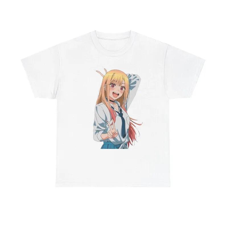 My Dress-Up Darling Marin Kitagawa School Uniform T-Shirt, Unisex Anime Fan Streetwear Tee, 100% Cotton Casual Short Sleeve Top