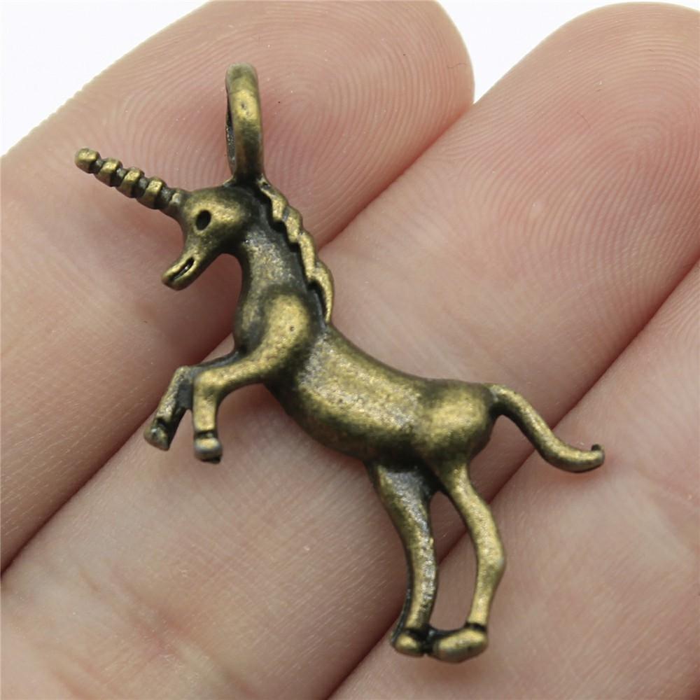 10 Stück Anhänger Pferd Einhorn Tibetische Bronze Silberfarbe Anhänger Antiker Schmuckherstellung DIY Handgemachtes Handwerk