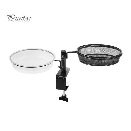 

Кормушка для птиц на палубе, съемный сетчатый поддон для кормушки с миской для воды, кормушка для птиц на перилах палубы с металлическим кронштейном для ограждения балкона и двора A