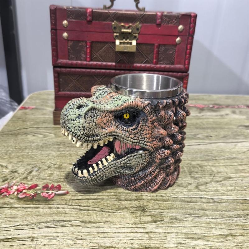 Unique Dinosaur Themed Cup With Bright Color Easy Cleaning Dinosaur Drinking Cup Ideal For Home Office Storage