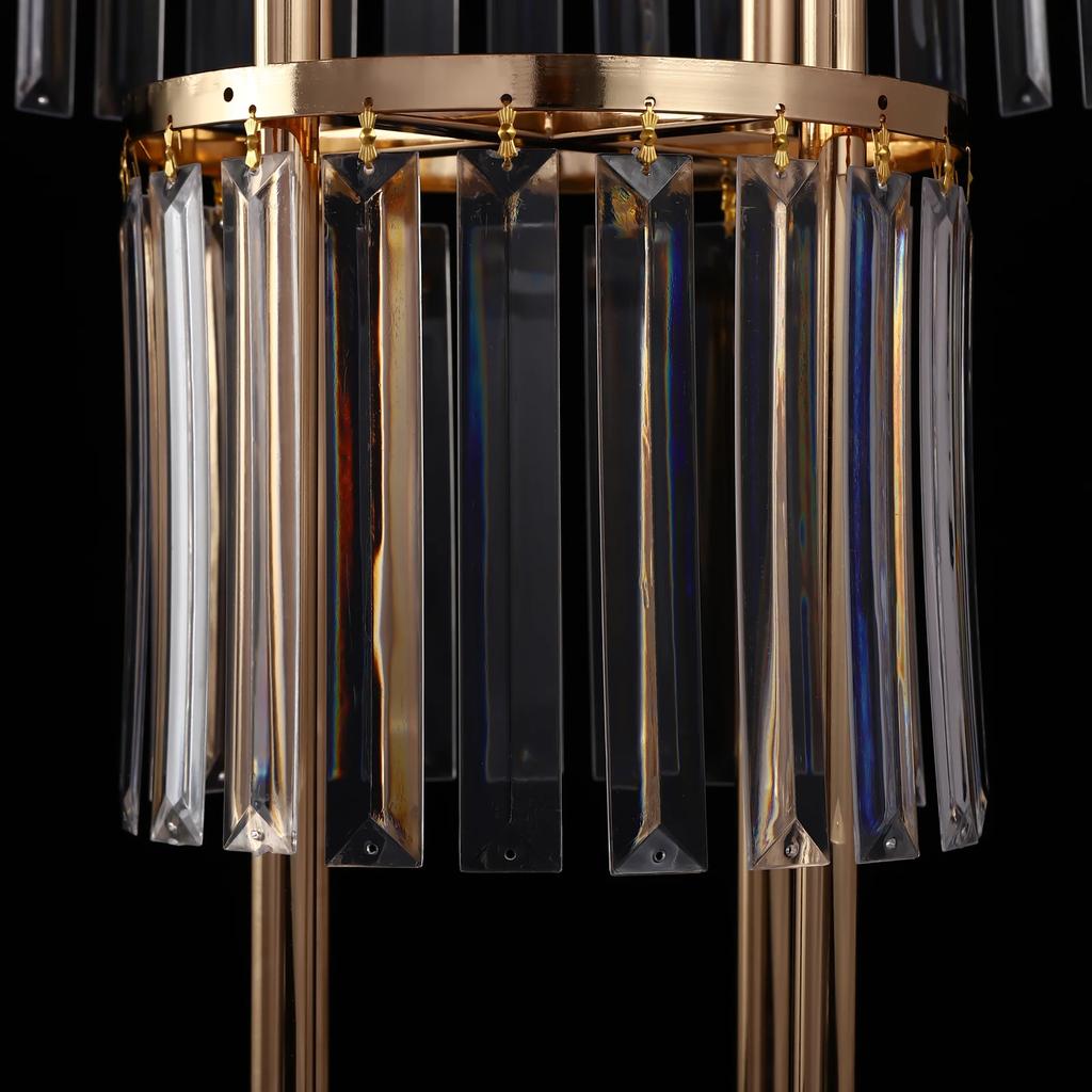 3 Tiers Crystal Wedding Flower Stand, Centerpieces Vases with Clear Crystal Pendants, for Wedding Events Birthday Party Home