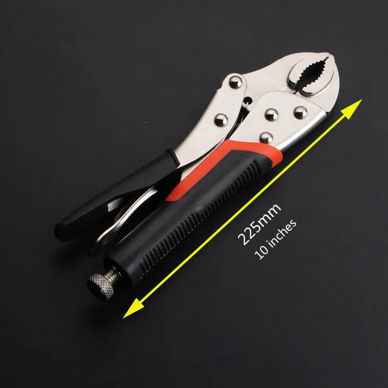 7/10/11 Inch Carbon Steel Welding C Clamp - Adjustable Straight Jaw Locking Mole Vice Grips with Force-Saving Pliers