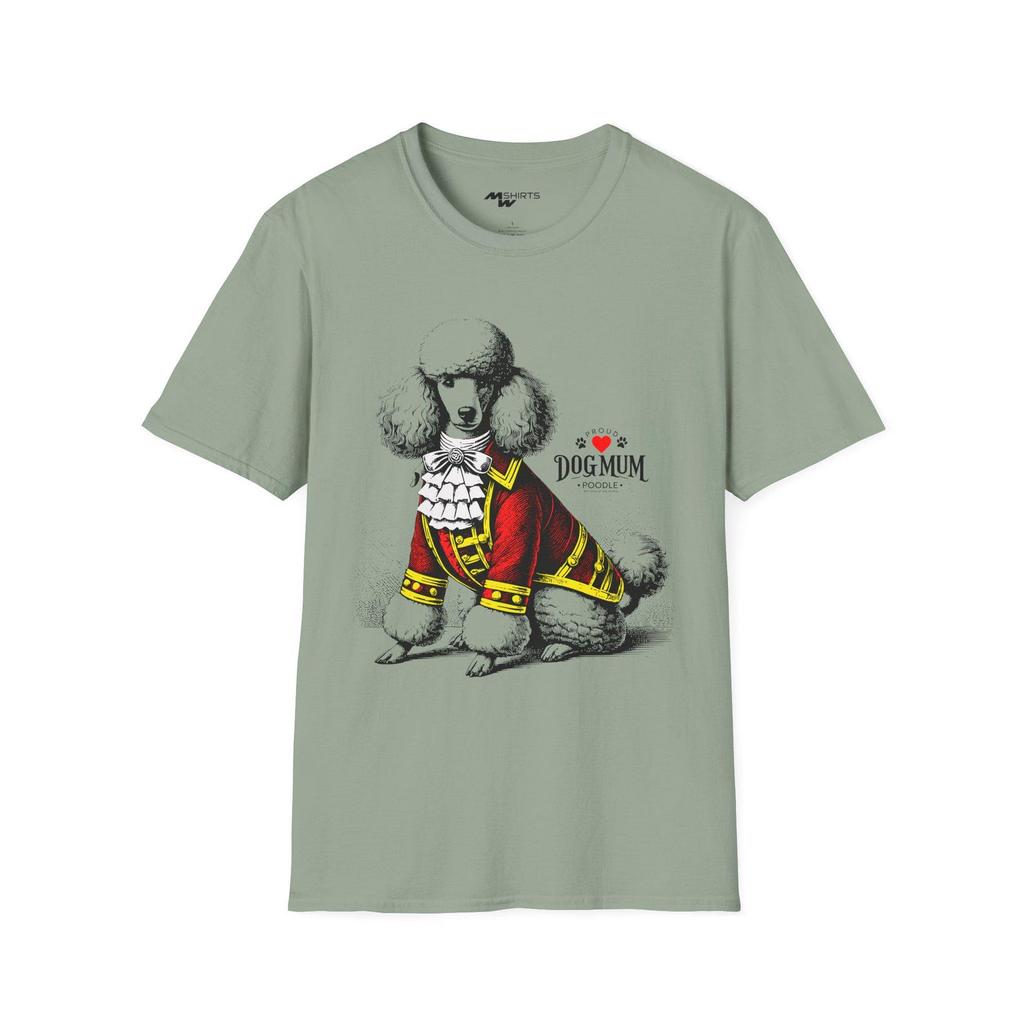 Poodle Mum T-Shirt: Vintage Engraving Dog Lover Gift